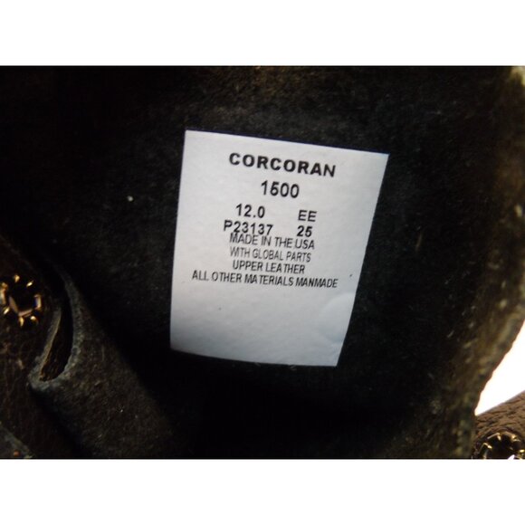 Corcoran Men's 10" Leather Jump Uniform Boots 1500 *Made In USA* Black Size 12EE - Picture 9 of 9